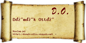 Dömök Ottó névjegykártya